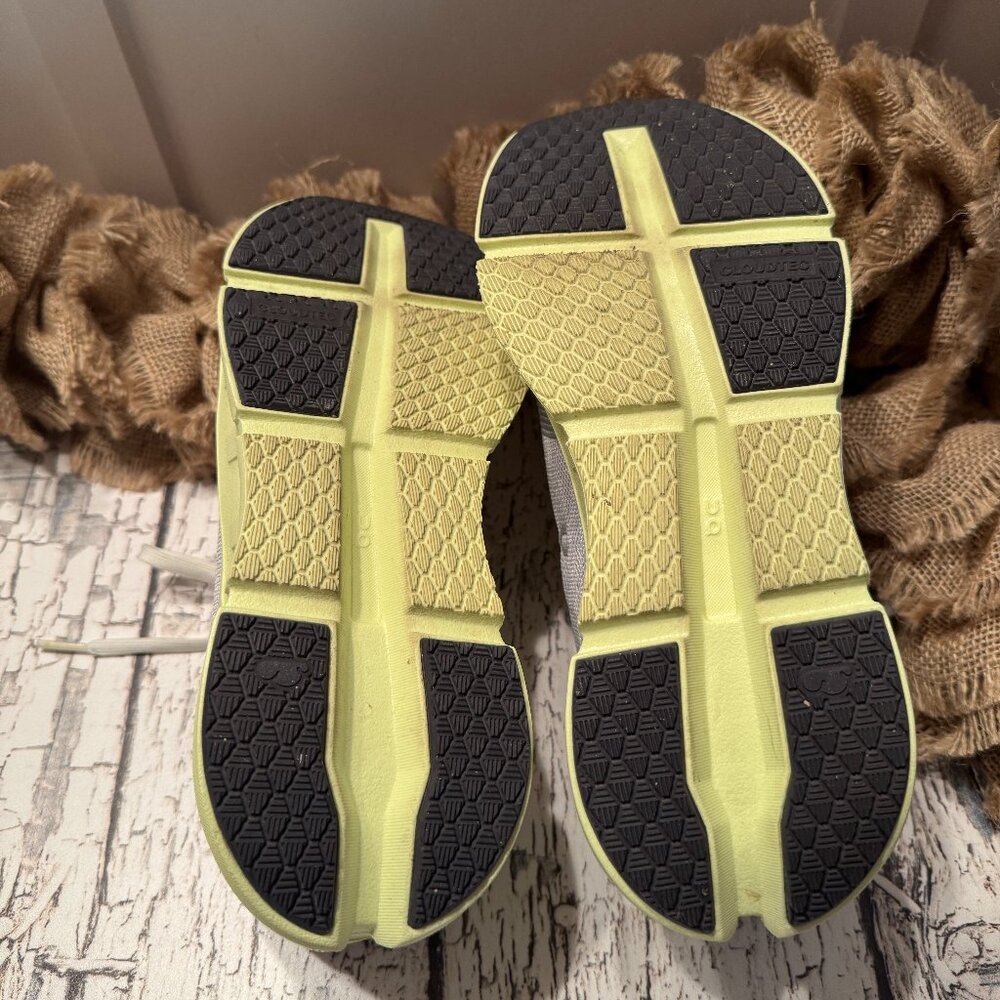 Womens On Cloud Trainers Gray Bright Green - Picture 5 of 5